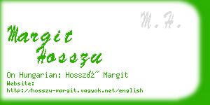 margit hosszu business card